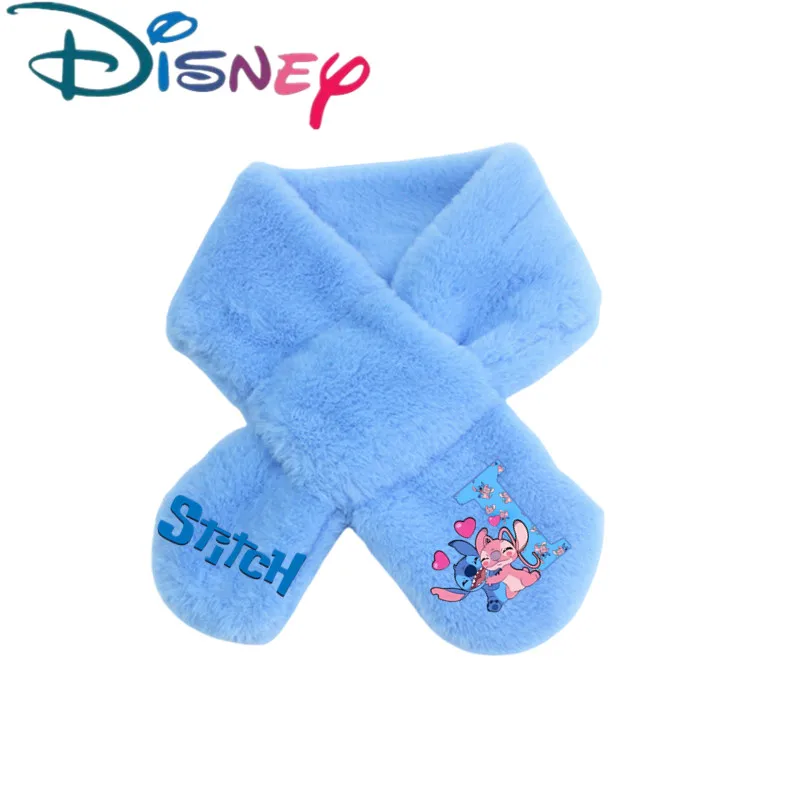 Disney Stich Kinder Schals Anime Cartoon Engel Super Weiche Plüsch Halstuch Warme Schal Jungen Mädchen Herbst Winter Kinder Weihnachten Geschenk