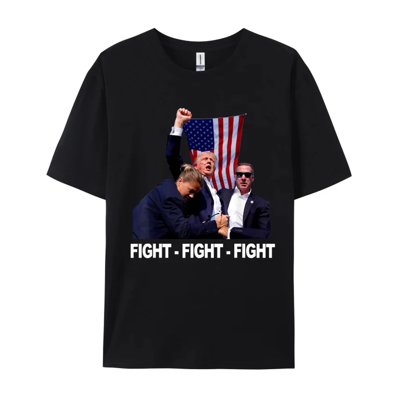 Trump Fight Tshirts NEVER SURRENDER Trump New Tshirts Take America Back T Shirts for Men Funny Hot Sale Print Tee Shirt Man