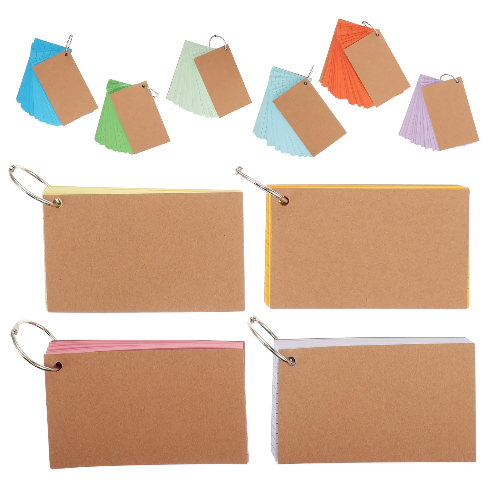 10-pieces-cartes-d'index-de-style-americain-couverture-en-papier-recto-verso-lignees-impression-anneaux-pour-feuilles-mobiles-portables-pour-etudes-travail-et-reunions