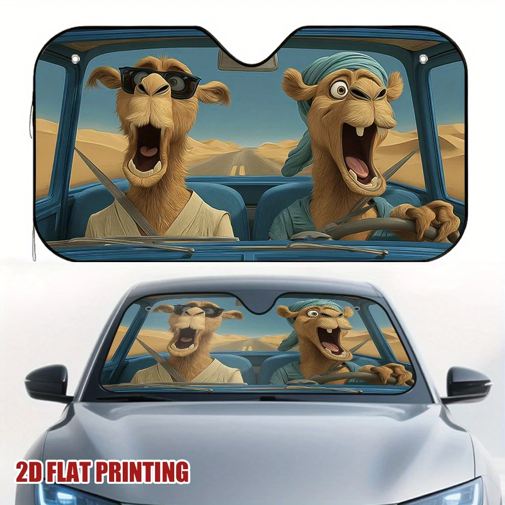 

1 шт. Автомобильный солнцезащитный козырек Camel Desert Road Trip — солнцезащитный козырек с защитой от ультрафиолета для длинных и коротких водителей, прочный аксессуар для салона автомобиля с C