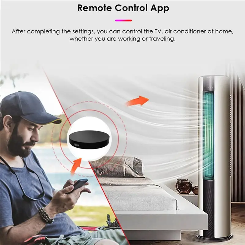 Reliable-Tuya Wifi IR Remote Control IR Remote Control For Smart Home TV DVD AUD Air Condition Voice Control Works With Alexa Go view 4