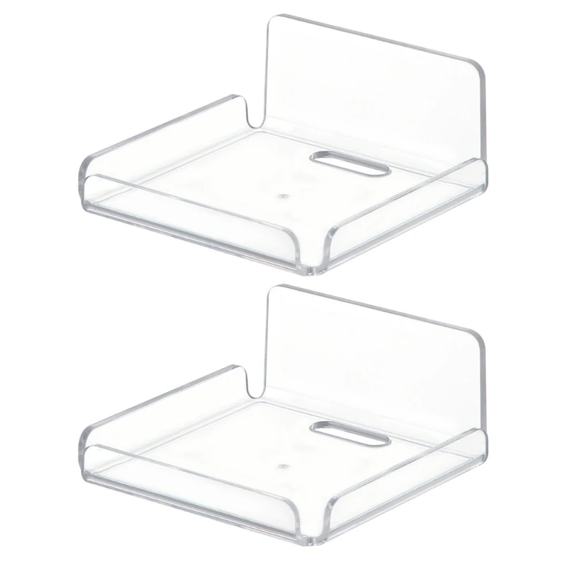 2pcs/set Wall-Mounted Bracket Modern Soap Dish Wall Support Versatile Camera Stand Acrylic for Monitoring Equipment