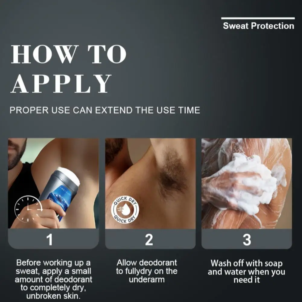 عطر صلب ومزيل العرق مضاد للتعرق للرجال، مزيل رائحة الجسم بالألمنيوم، عطر صلب من خشب الصندل المحيطي، رياضة نقية