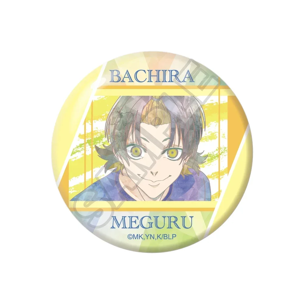 

56MM Anime BLUE LOCK Bachira Meguru Cosplay Cartoon Metal Double Flash Round Reflect Light Tinplate Badge Game Xmas Gift