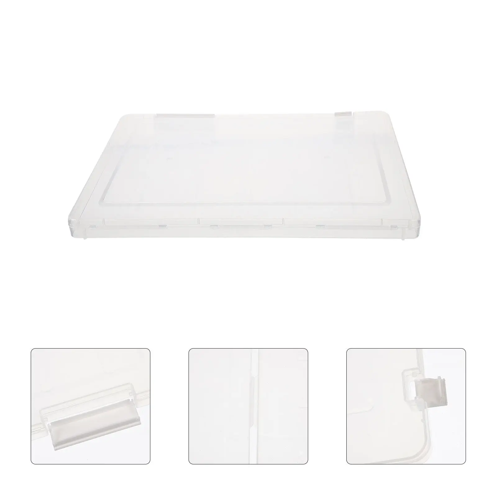 

Premium Plastic File Storage Box Document Organizer for Office School Home Use Waterproof Sturdy Transparent Paper Organizer