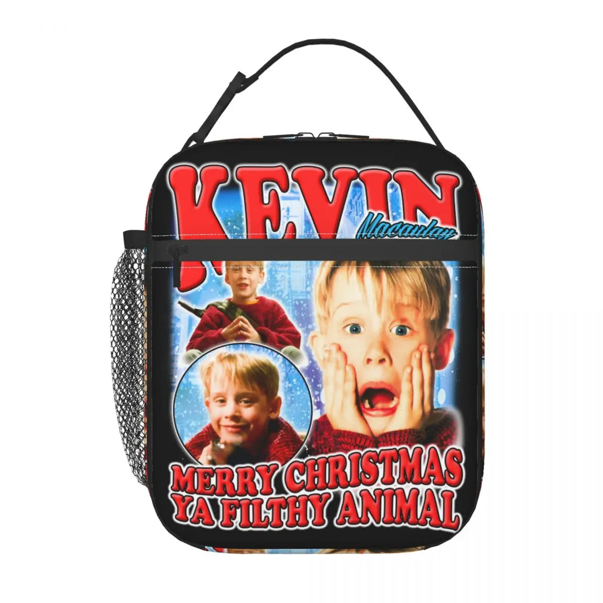 Home Alone Movie Kevin Macaulay Insulated Lunch Bag Portable Lunch Container Thermal Bag Tote Lunch Box Travel Bento Pouch