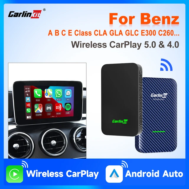 CarlinKit 5 i 4.0 bezprzewodowy Adapter Android Auto CarPlay BT automatyczne połączenie dla Mercedes Benz A/B/C/E/X/V/S GLC GLB GLA EQA EQC EQS EQE CLE klasa