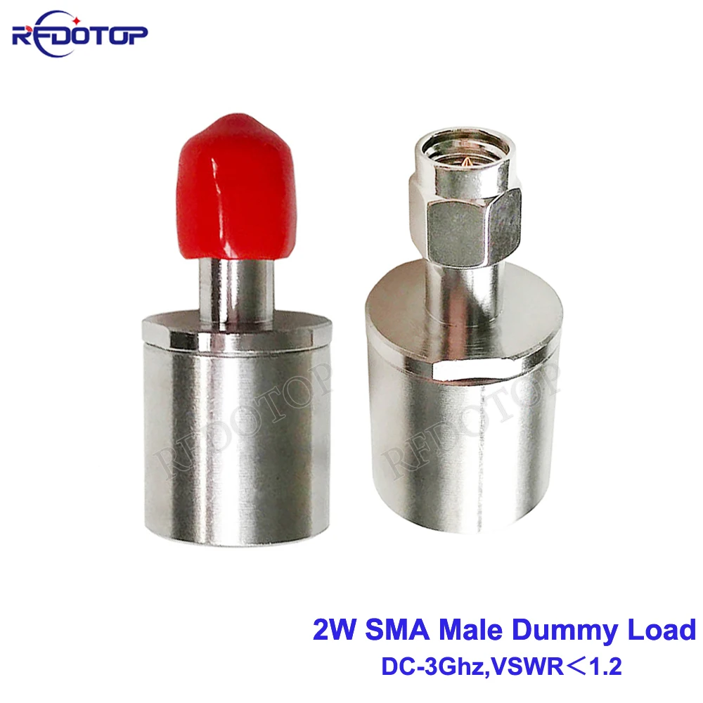 

2W DC-3GHz SMA Male Connector RF Coaxial Termination Dummy Load SWR＜1.2 50 Ohm Socket Brass Straight Coaxial RF Adapters Nickel