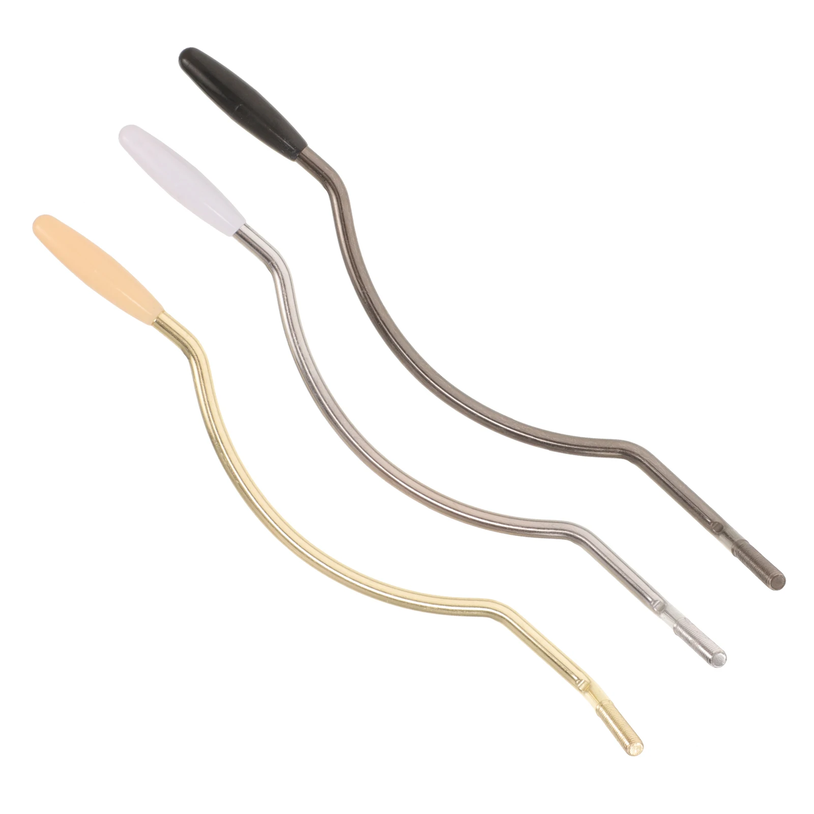 

3 Pcs Electric Guitar Tremolo Bar Single Whammy Bar 5 6MM Curved Stainless Steel Thread Metal Arm Vibrato System
