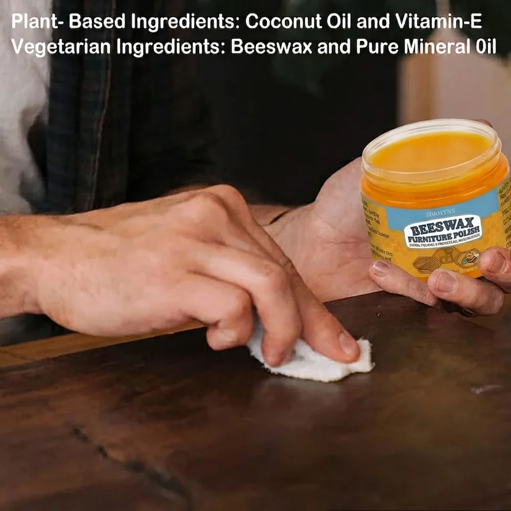 Wood Furniture Wax Polish Scratch Remover Cleaner Beeswax for Antique Tables Cabinets Flooring Maintenance Care Accessories Tool