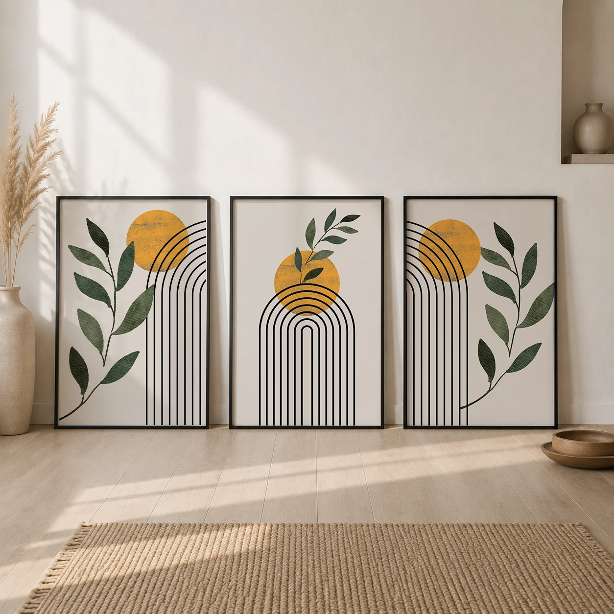 Abstract Wall Art Nordic Boho Canvas Painting Nordic Style Poster Prints for Bedroom Living Room Wall Decor