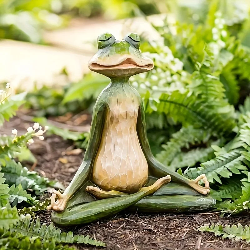 

Creative Frog Swing Flower Pot Animal Decor Resin Planter for Balcony Garden