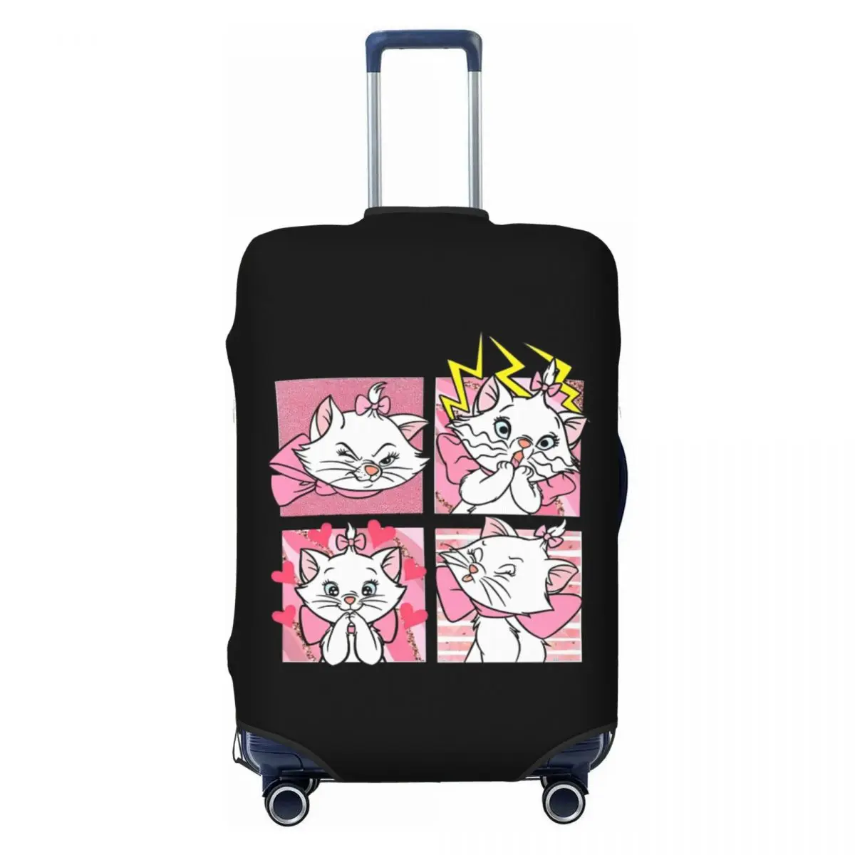 

Kawaii Cartoon Marie Cat Suitcase Cover Vacation Animal Print Practical Luggage Case Cruise Trip Protector
