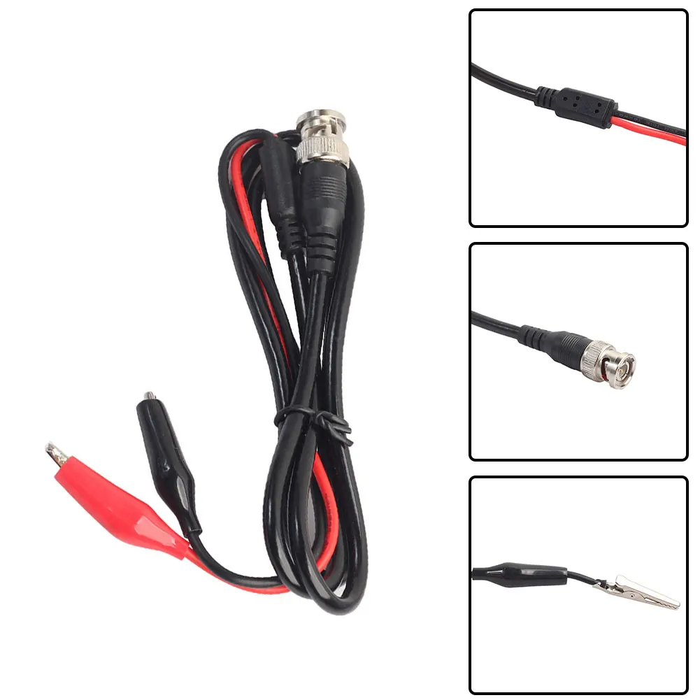 P1007 P1011 BNC Male Plug To Q9 Dual Hook Clip Test Probe Cable Leads 120CM With 2 Probes 500V Test Hook Oscilloscope Accessorie