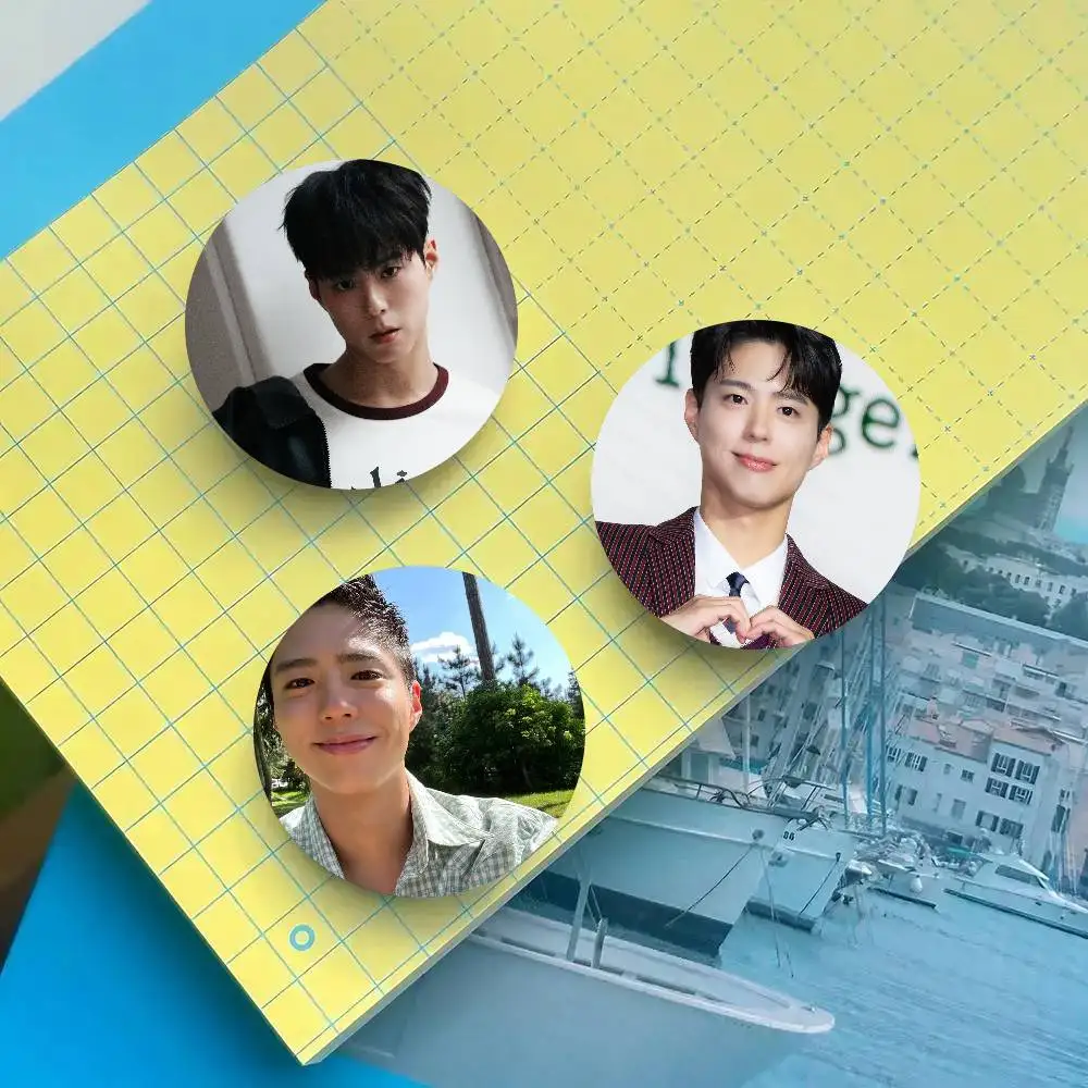 South Korean Actor Park Bo Gum Badge Tinplate Meme Round Brooch For Hat Bag Creative Lapel Jewelry Accessories Gifts