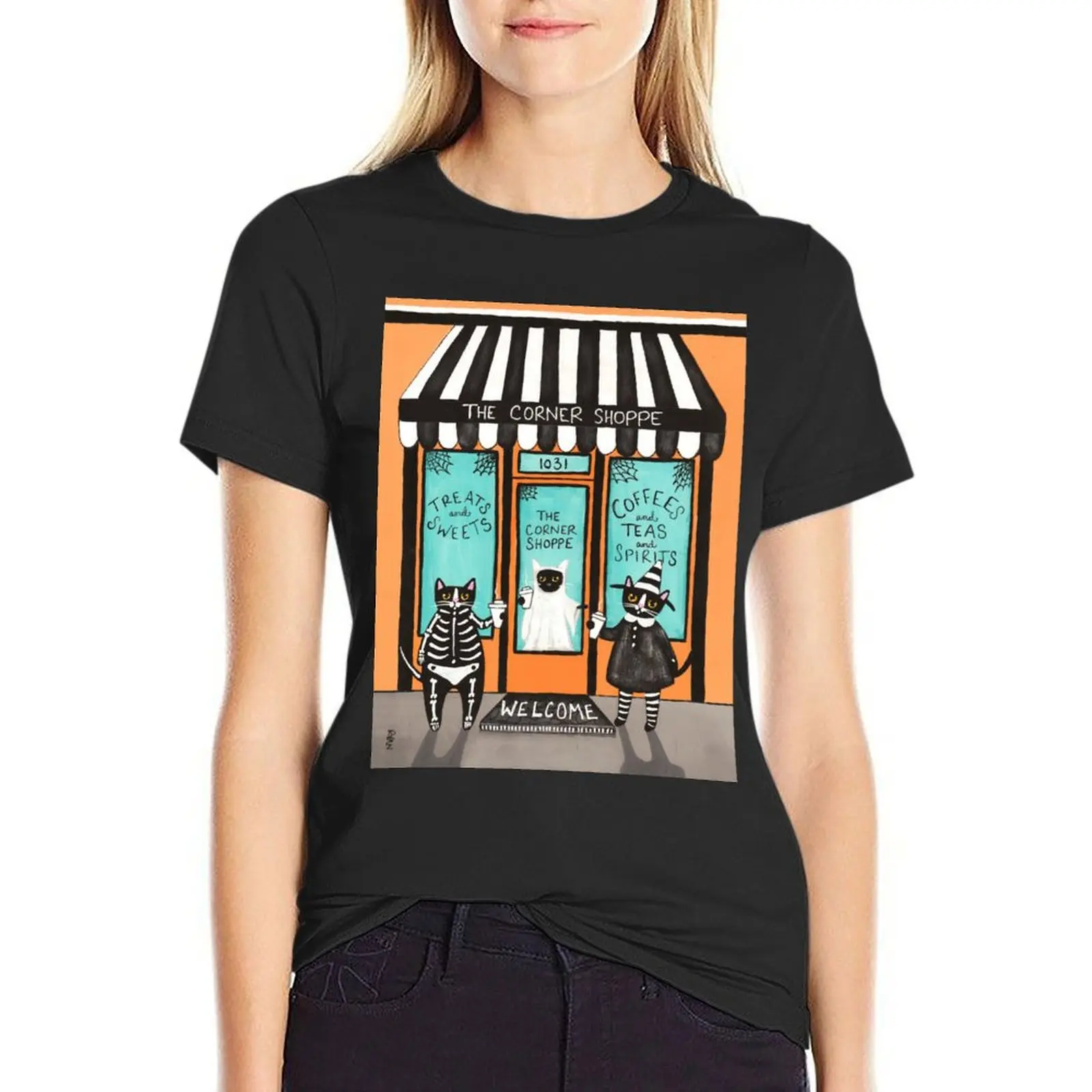 The Halloween Corner Shoppe T-Shirt korean fashion summer top oversized cute tops Women clothes