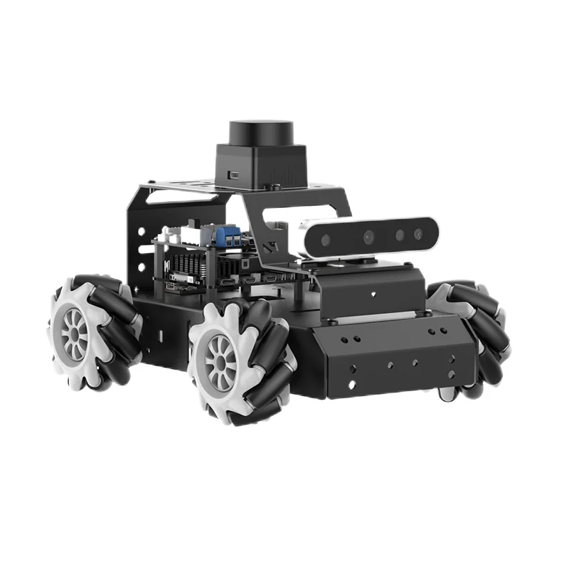 Coche Robot 4WD con cámara Radar MentorPi Mecanum rueda Robot para Raspberry Pi 5 ROS2-HUMBLE soporte SLAM y conducción autónoma