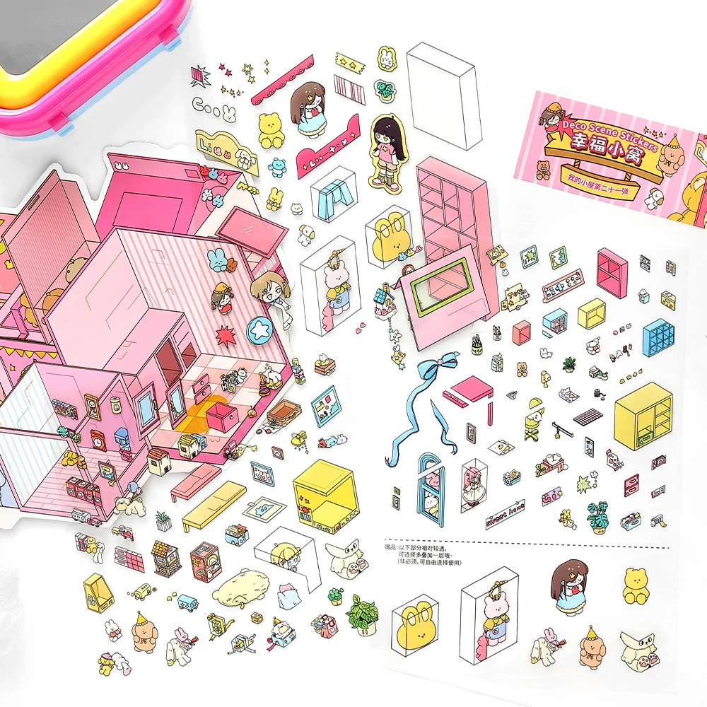 Kawaii Secret Cabin 3D استكشف العالم السري للمناظر الطبيعية DIY Pocket Cabin Scene هدايا عيد الميلاد ﻿