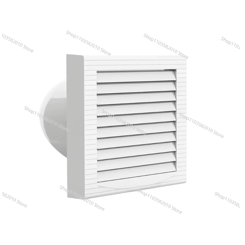 8 Inch Ductless Bathroom Exhaust Fan, 150mm Wall Mounted Ventilation Fan with Auto Shutters, Quiet Air Extractor for Home - view 2