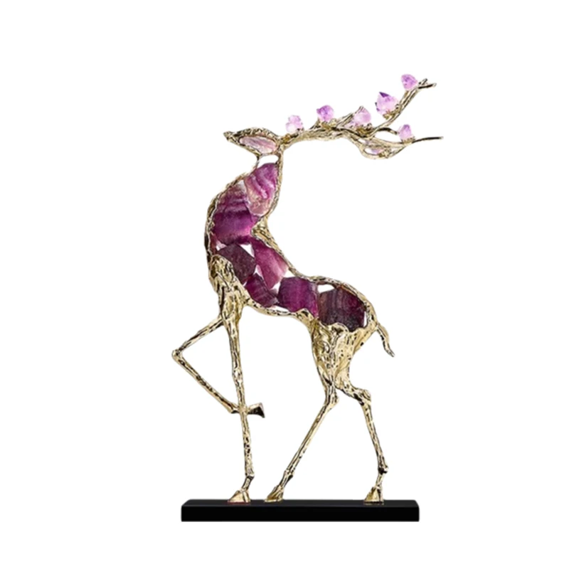 

Швейцарские украшения, роскошный хрустальный олень на удачу, элитный декор для гостиной, тумбы под телевизор, прихожей, высококачественное украшение для дома.