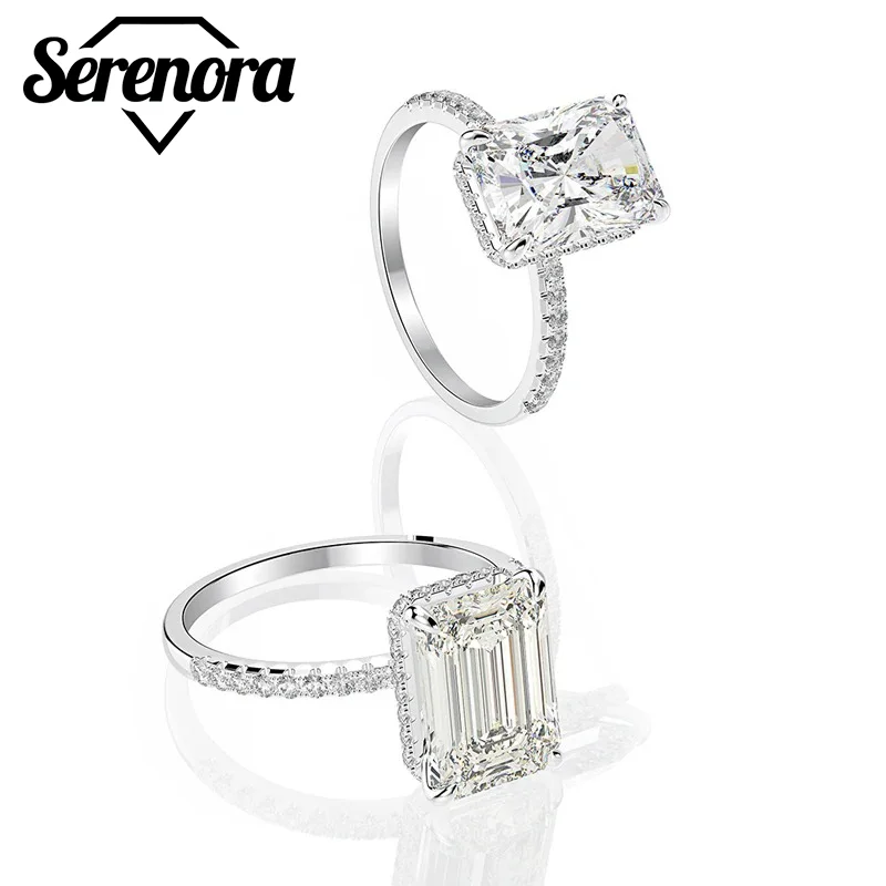 

100% серебро 925 пробы, 9*11 мм, розовый высокоуглеродистый бриллиант, классическое обручальное кольцо, ювелирные изделия, подарки, оптовая продажа