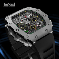 Bexei 9032 Automatic Mechanical Man Watch Multifunctional Hollow Automatic Men's Watch Calendar Sapphire Waterproof