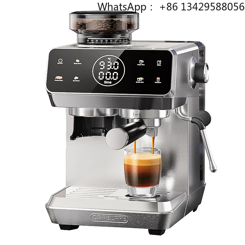 20Bar Semi-Automatic Espresso Machine with Grinder, Dual Temperature Control, Hot/Cold Brew for Home Use