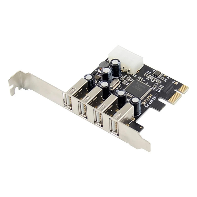 

PCI-E To 4 Ports USB 2.0 Converter Card PCIE USB2.0 Adapter Card MCS9990 Chipset Allows Hot-Swapping