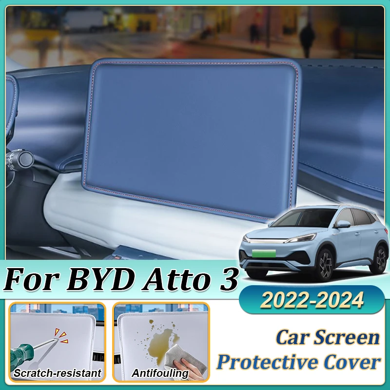 

For BYD Atto 3 SC2E 2022 2023 2024 Yuan Plus Car Center Console Screen Protector Soft Anti Scratch Cover Dashboard Display Cover