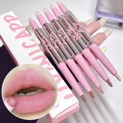 Double-end Nude Contouring Lip Liner Pencil Waterproof Matte Red Brown Lipstick Lasting Lipliner with Brush Lips Makeup Cosmetic