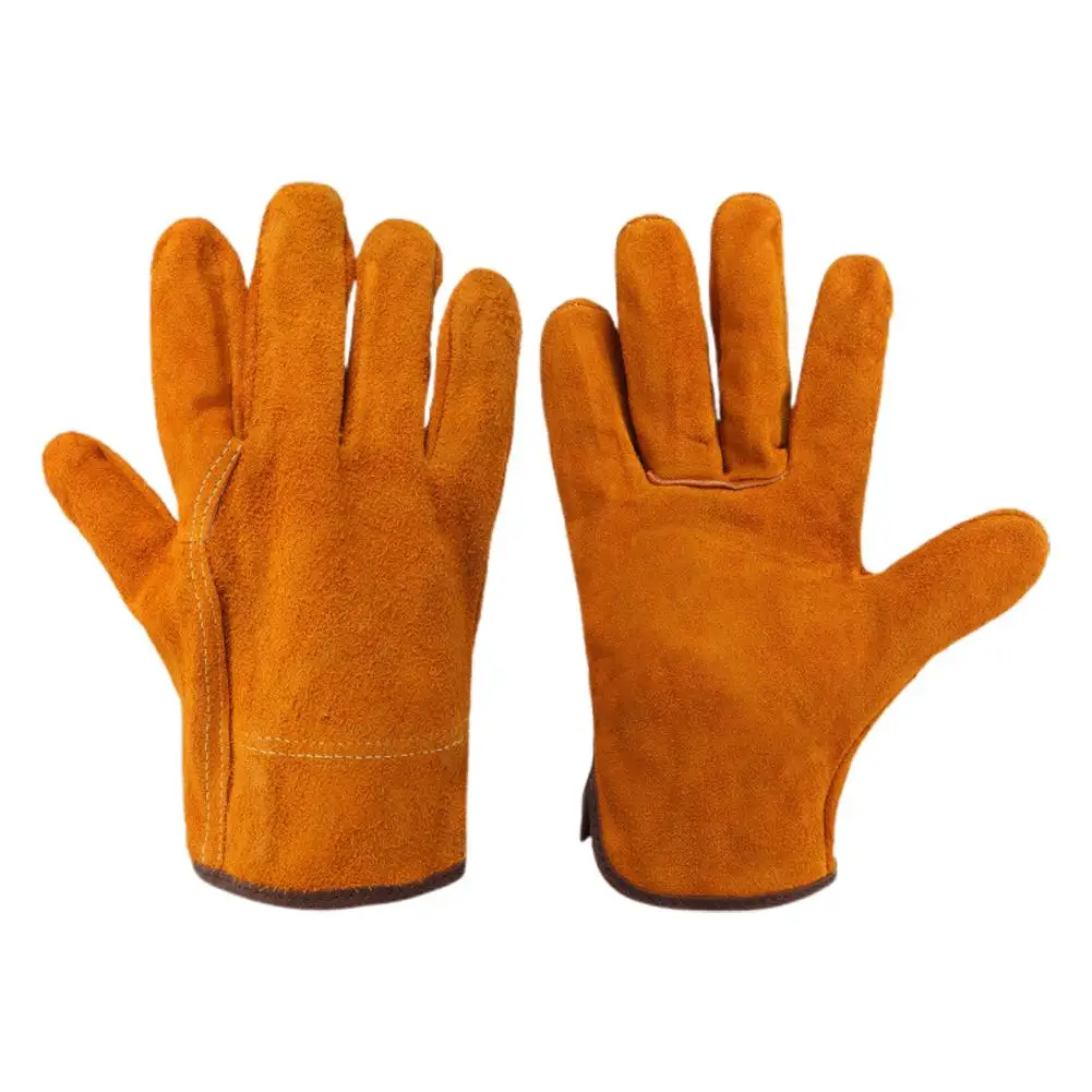 Gants de travail en cuir de vache souple pour hommes, pour conducteur, chasse, conduite, ferme, jardin, soudage, Protection de sécurité, gant de mécanicien