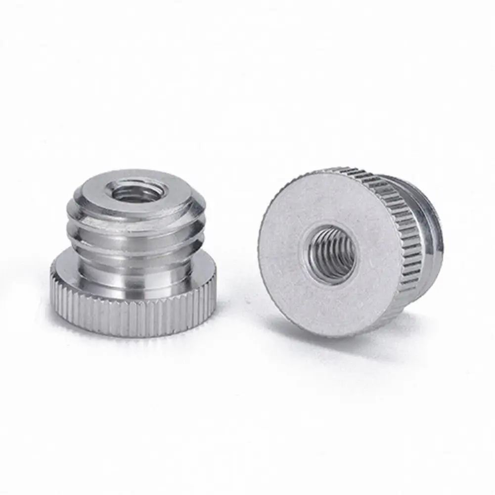 Aluminum Alloy Microphone Thread Adapter 5/8 in M to 3/8 in F for Tripod Stands for boom Arms and Mounting Hardware
