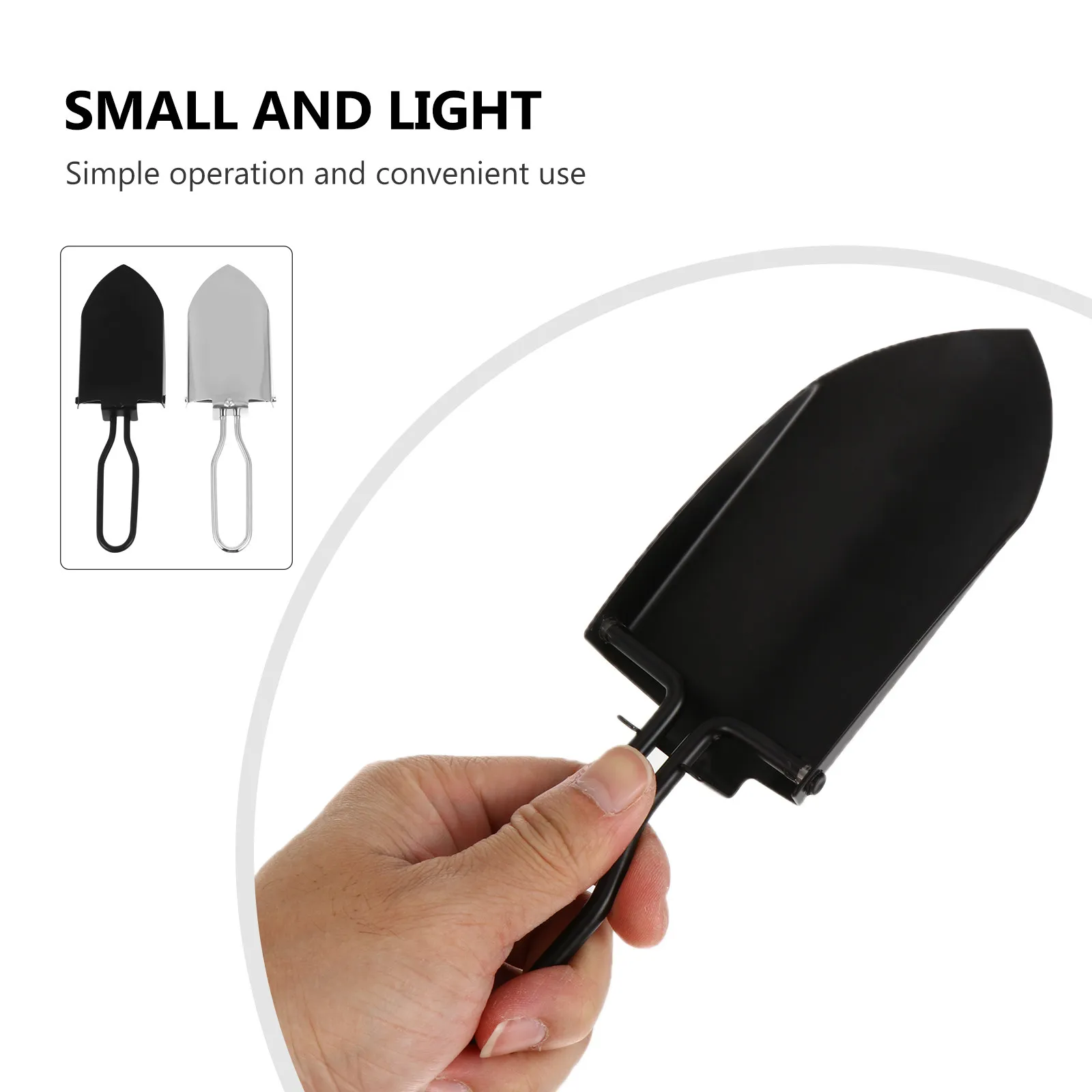 

2 шт. садовые лопатки из нержавеющей стали, серебристо-черные, с эргономичной ручкой, для посадки бонсай, практичные, портативные, для использования на открытом воздухе