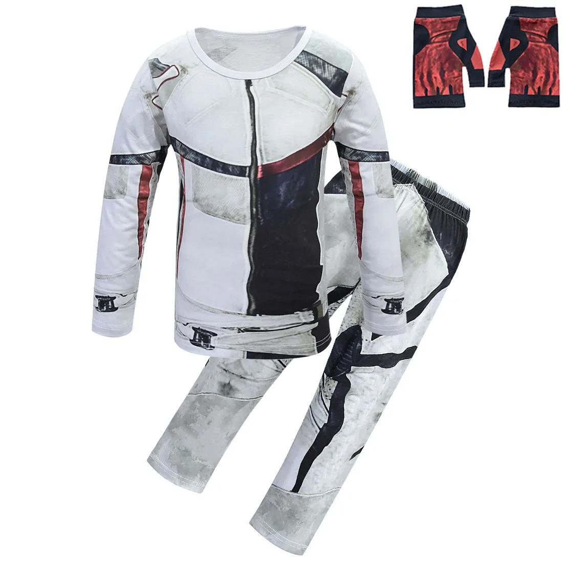 

Kids Descendants 3 Carlos Gil Cosplay Costume T-shirt pants Gloves Halloween Costumes For Children Clothes