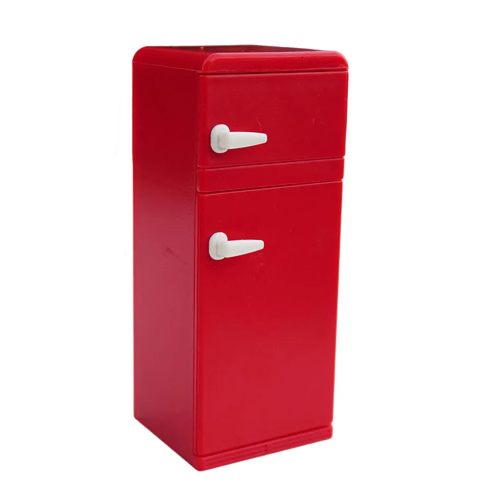 

Accessories Mini Refrigerator Ornaments Child Kids Fridge Plastic Miniature Retro for Dollhouse