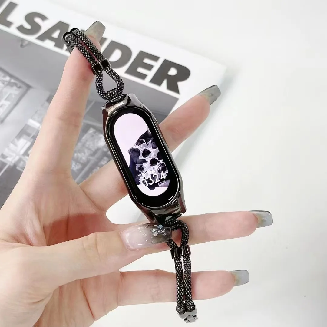 Metal strap For Xiaomi Mi band 8 7 6 Sports smart bracelet stainless steel replacement wristband For Xiaomi Mi band 5 4 3 Correa