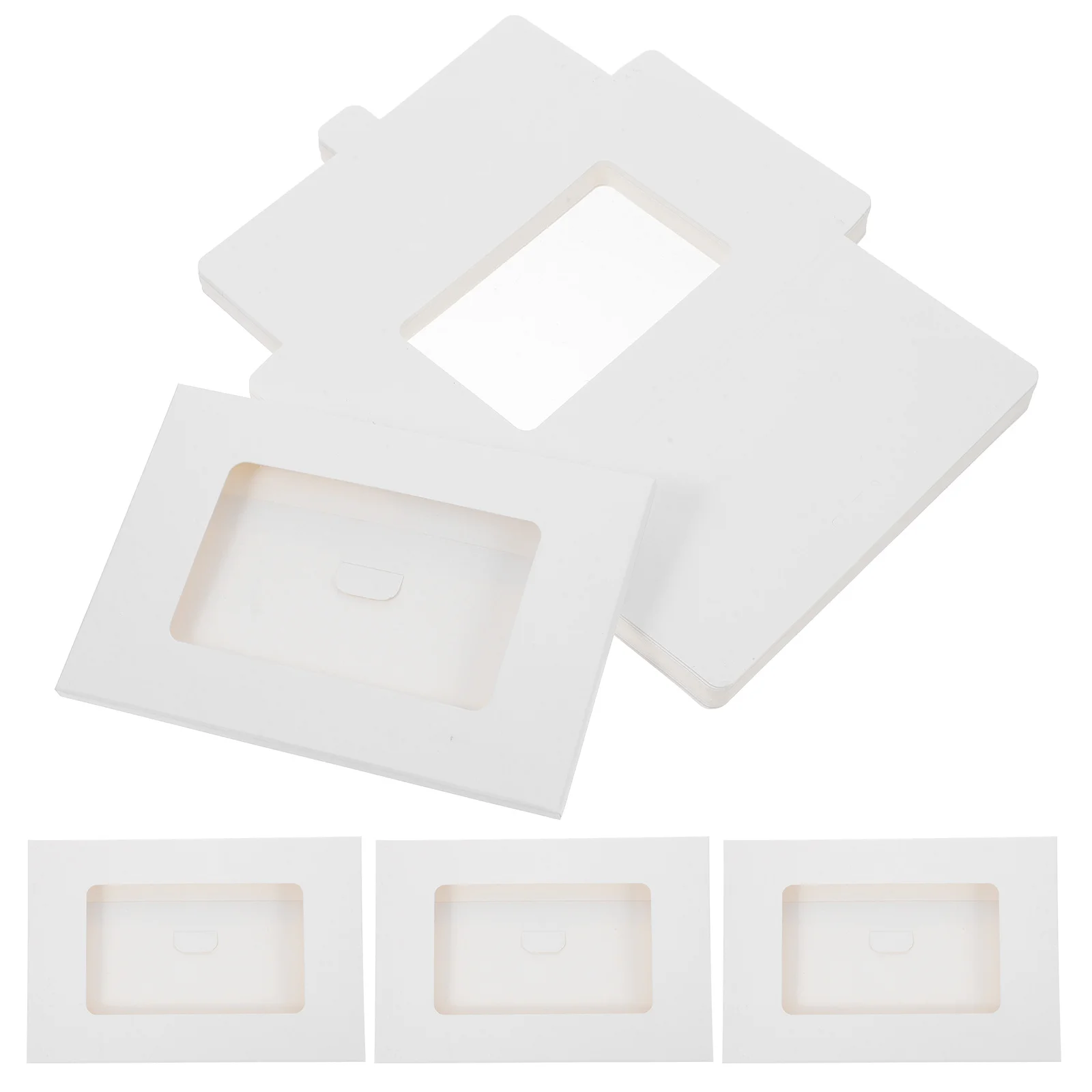 30Pcs Full Face Window Envelopes Craft Paper Frames DIY Card Frames Easy to Carry for Photos and Messages Full Window Envelopes