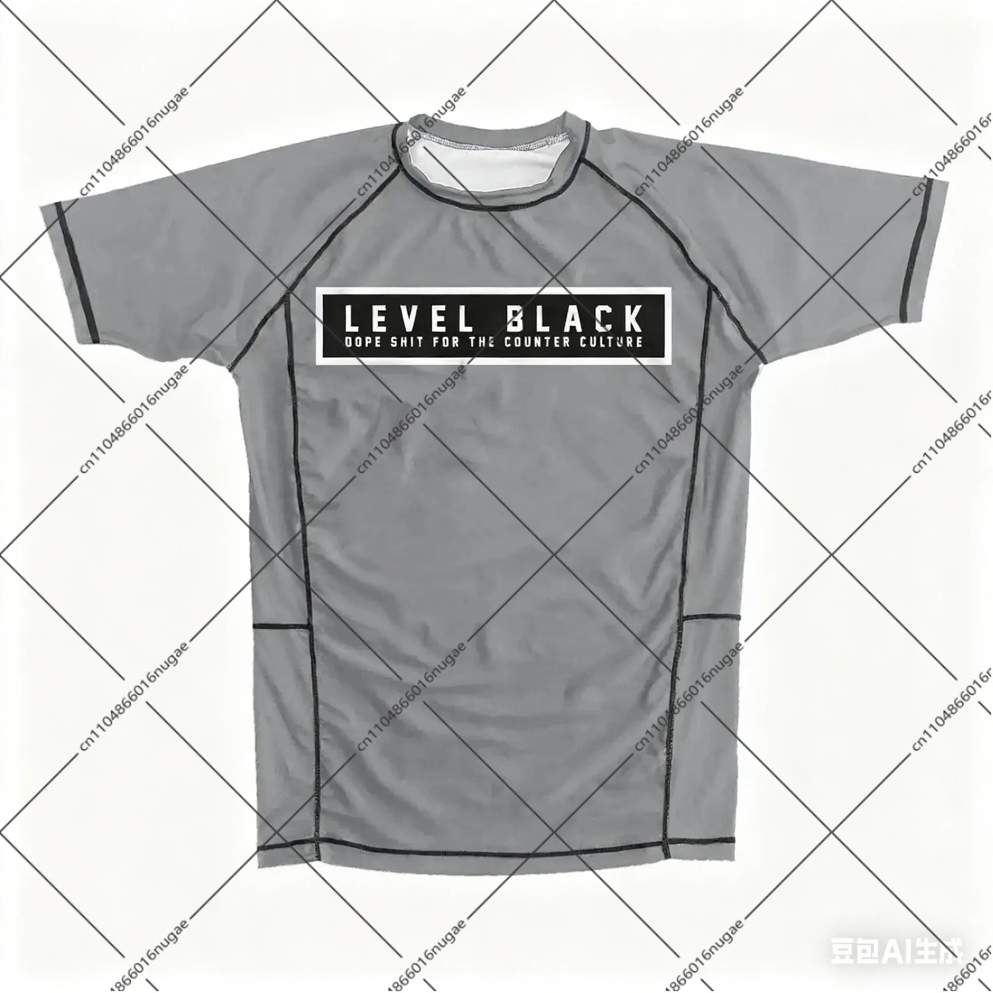 2526 تي شيرت أسود للحماية من الطفح الجلدي سريع الجفاف للصالة الرياضية تي شيرت Levelxblack Jersey تي شيرت RANKED V2 NIVEL NEGRO RAASH GUARD Moto Top #3