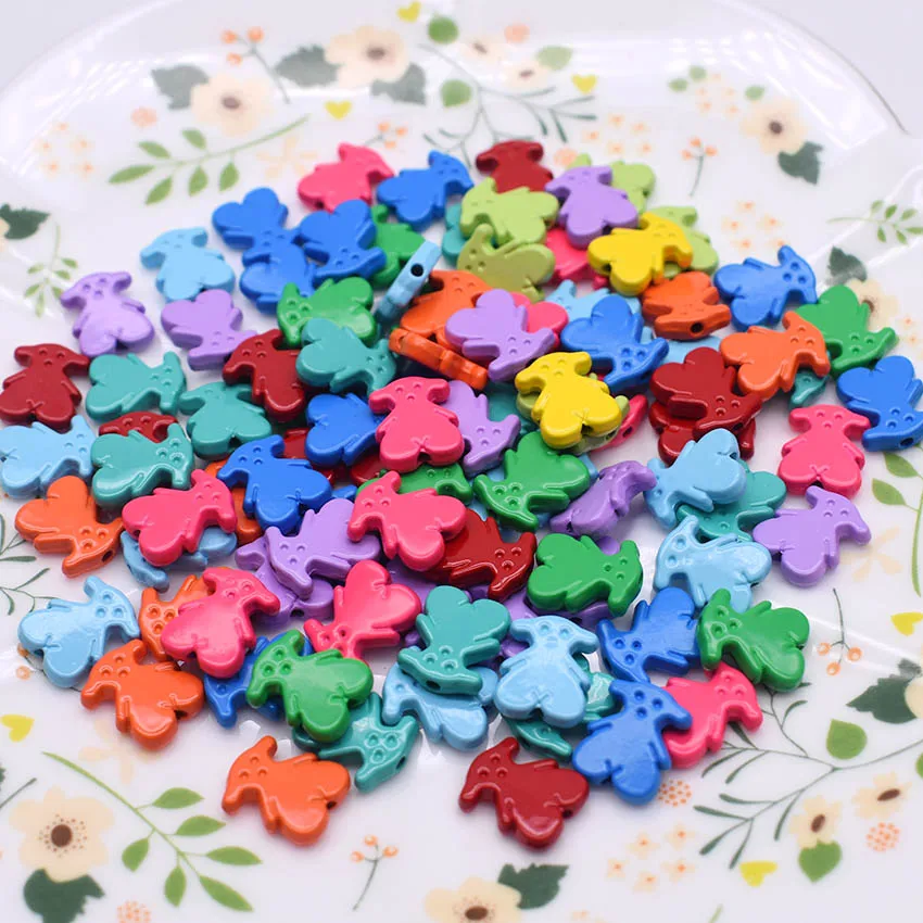 9x11mm Color Bear Shape Beads Jewelry Findings Metal Alloy Beads For Jewelry Making DIY Bracelet Necklace hole 1.5mm