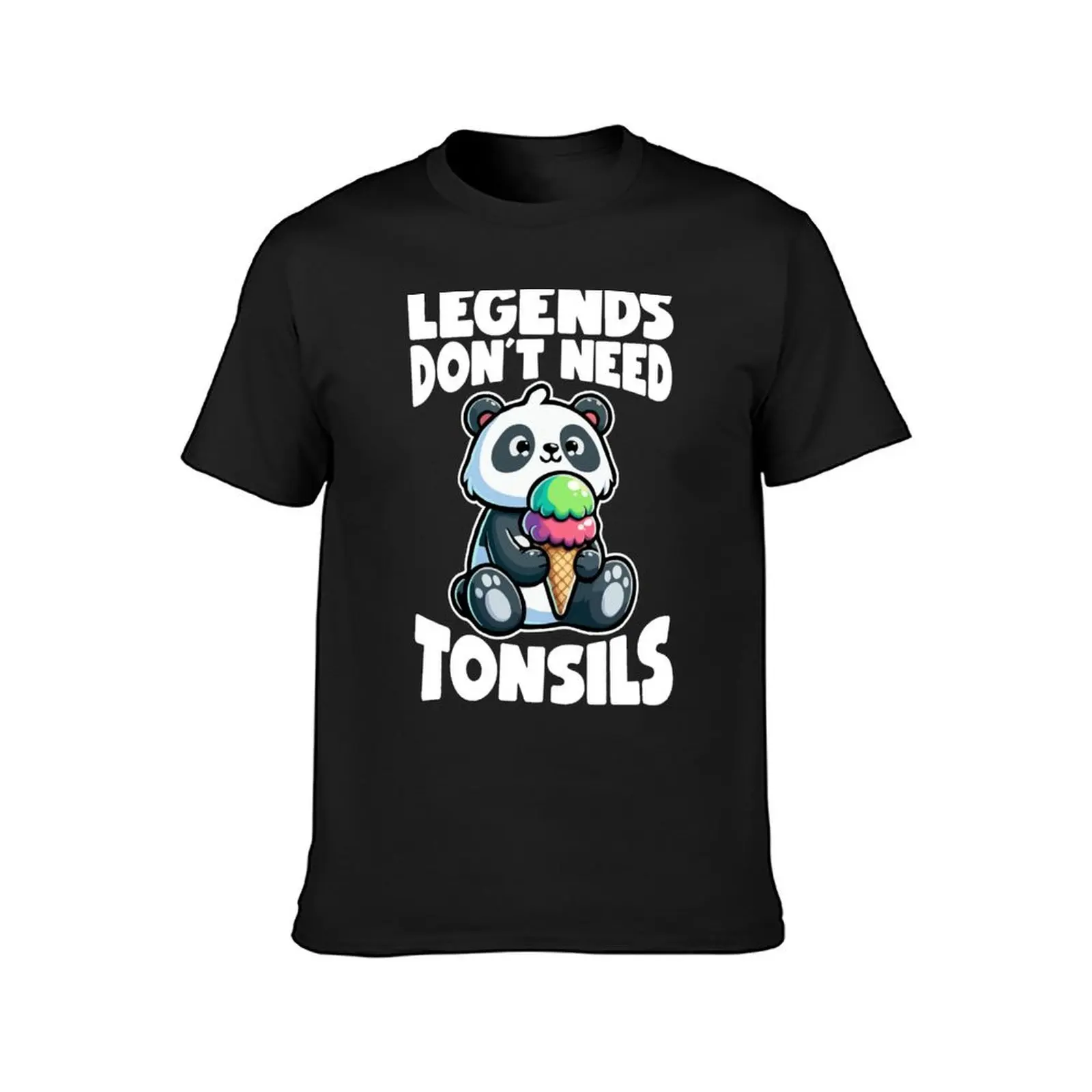 Tonsillectomy Panda Tonsil Removal T-Shirt sports fans quick drying tees Aesthetic clothing men clothings