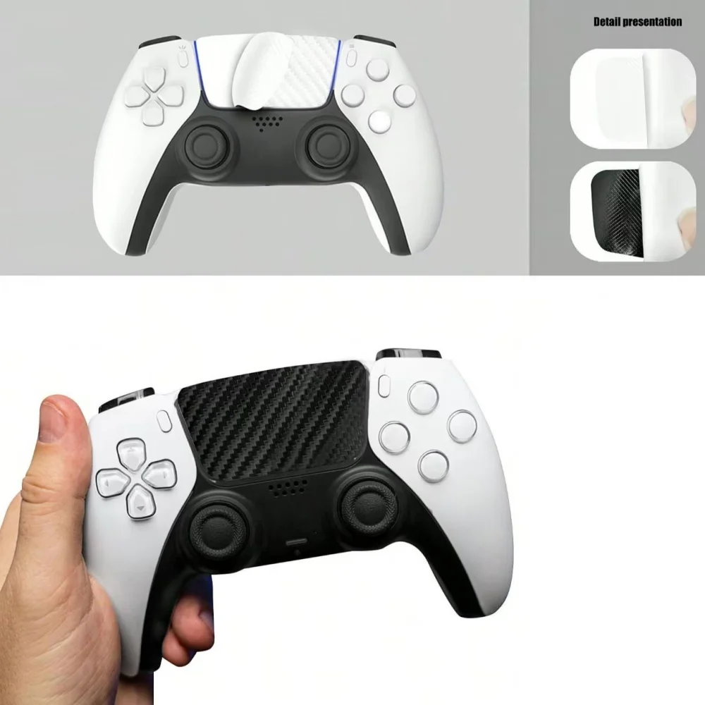 Hautaufkleber für PS5-Controller, einfarbige Mehrstruktur-Aufkleber für Playstation 5 Touchpad Gamepad-Schutz (2 Stück)