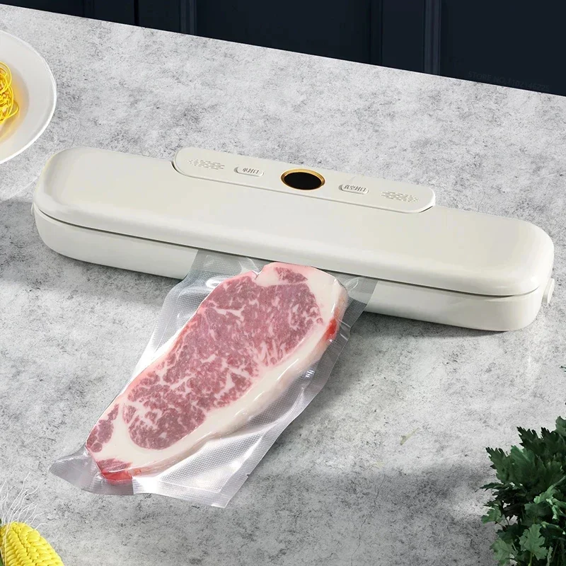 

Xiaomi New Food Vacuum Sealer Packaging Machine Film Sealer Vacuum Packer Household Food Vacuum Sealer Including 10Pcs Bags