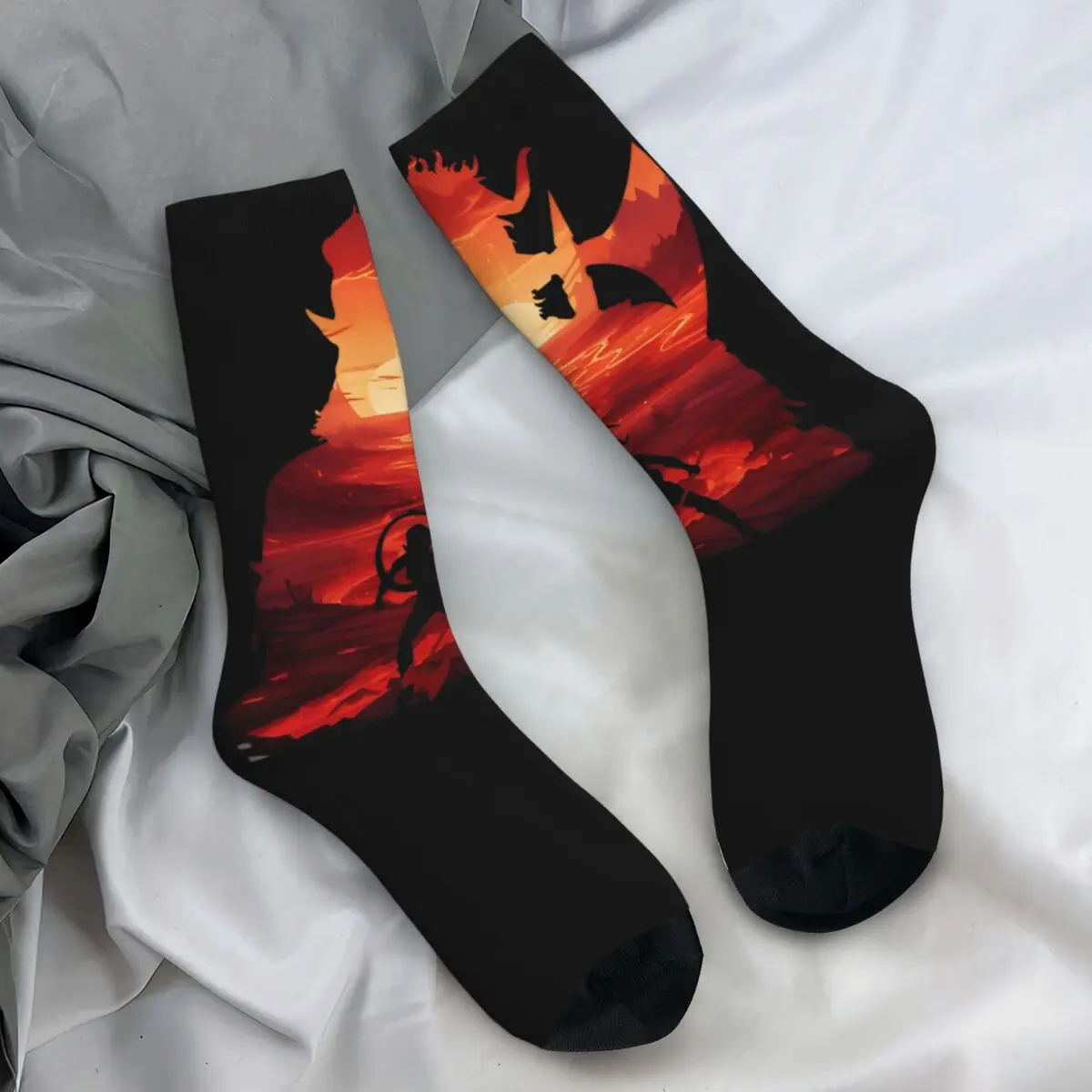 Baldurs Gate 3 Karlach Socks Shadowheart Bootleg Retro Stockings Autumn Non-Slip Couple Socks Soft Printed Running Socks