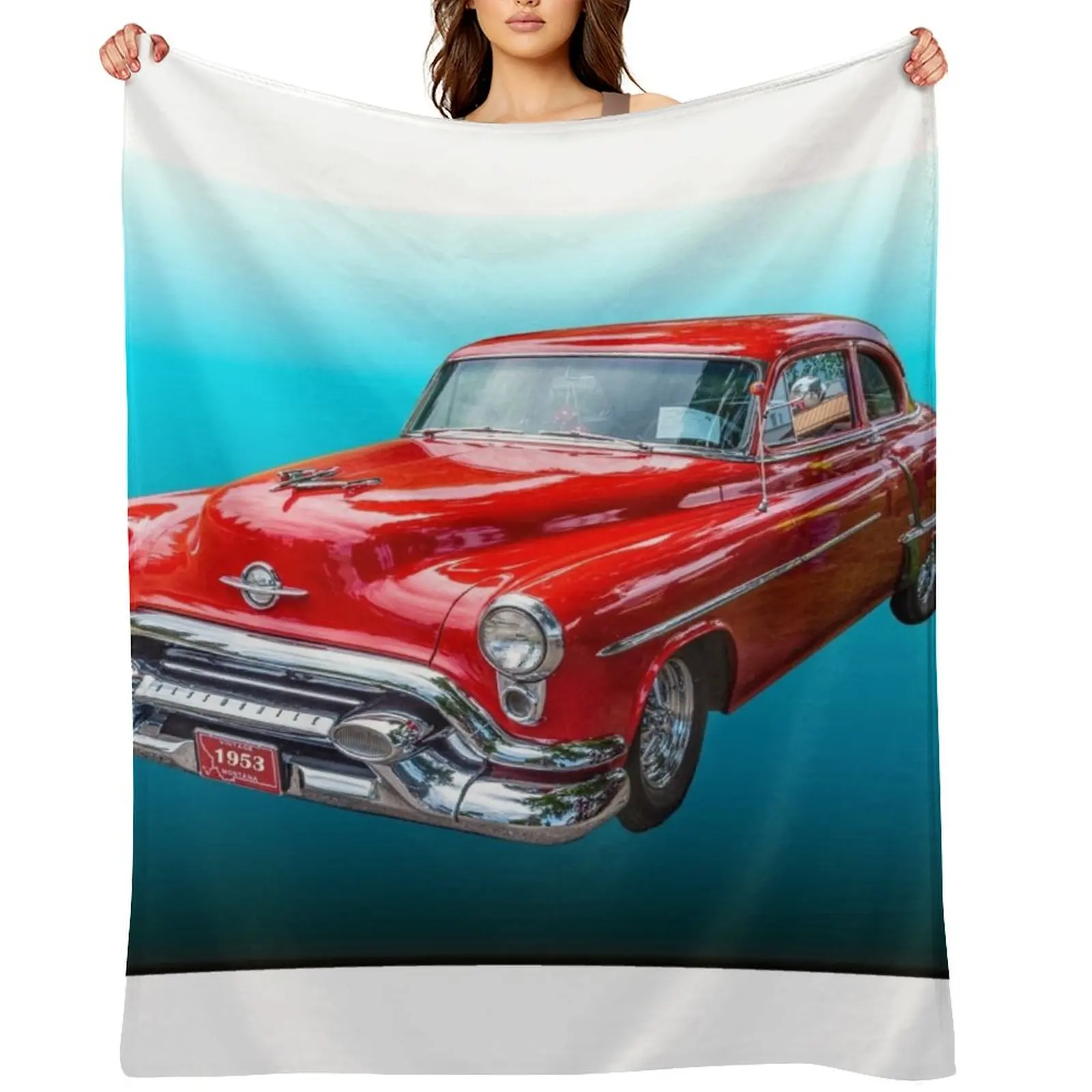 

1953 Oldsmobile Super 88 Throw Blanket blankets and throws warm for winter Thins Hairys Blankets