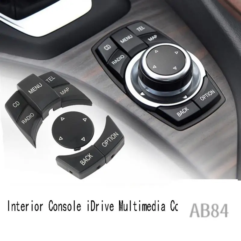 

Car Interior Console Idrive Multimedia Control Button Replacement Accessories Cover For BMW 1 2 3 4 5 6 7 Series X3 X4 X5 X6