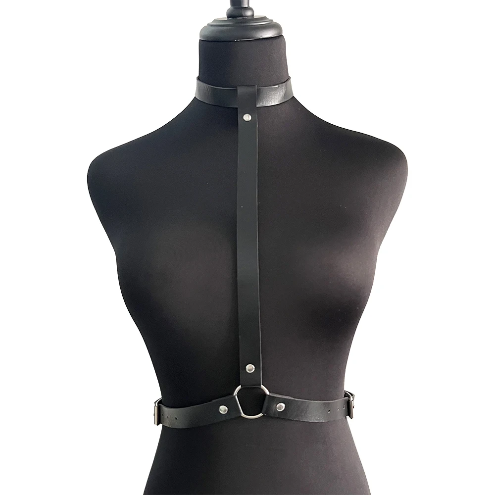 Women Sexy Harness Belt Leather Lingerie Suspenders Body Harness Garter Belt Goth Fetish Clothing Couple Sex Toys Accessories