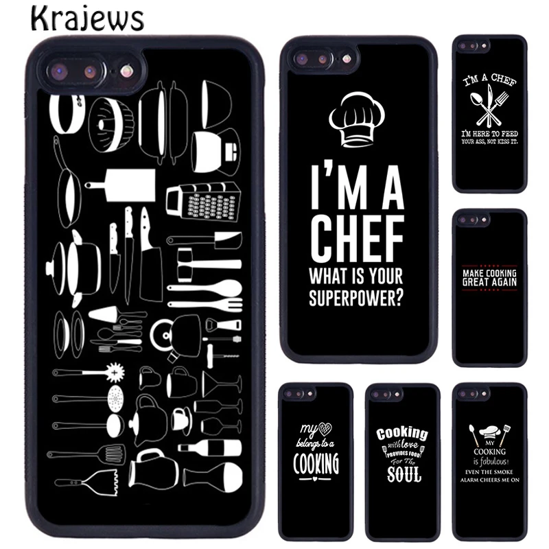 Krajews Backen Koch Chef Handyhülle für iPhone 17 Air 16 15 14 plus 11 12 13 pro max coque