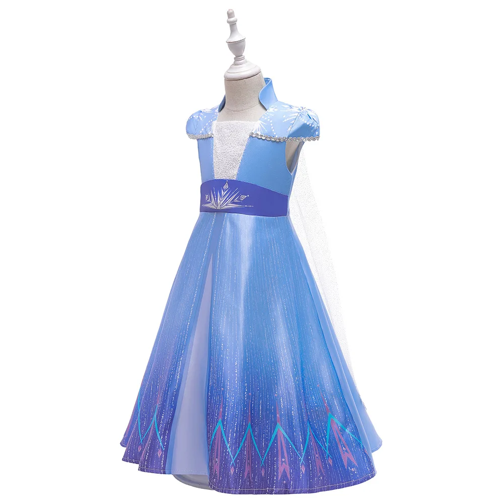 Le ragazze vestono Elsa Princess Cosplay Costume Kid Fancy bambini abiti abiti Snow Queen Halloween Costume Carnival for Girl