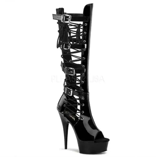 2025 New Ladies Sandals Authentic Net Red Women's Shoes Fashion Show 15CM Stiletto Pole Cance Nightclub Boots High Quality - Image 4