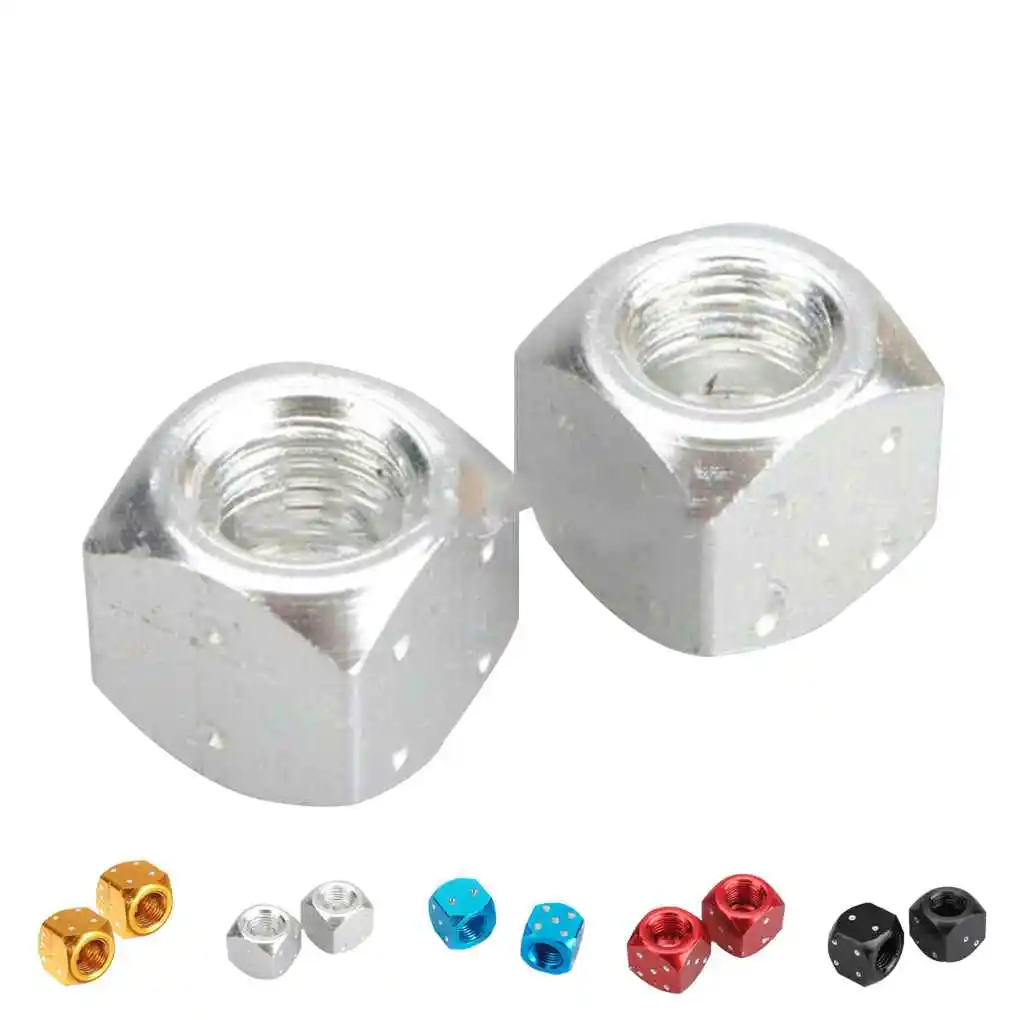 Universal Dice Shaped Motorcycle Tire Valve Cap Aluminium Alloy Explosion-proof Valve Core Cover Accessory